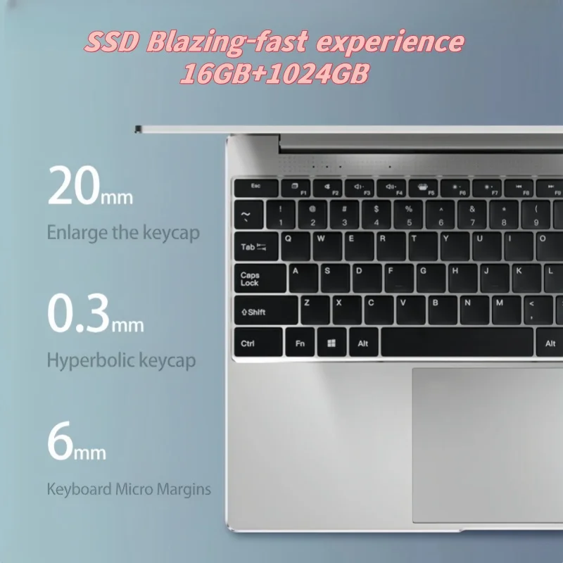 Ultra Slim 14.1-Inch Laptop – 16GB RAM, 2TB SSD, Full HD Display & Windows 11 Pro