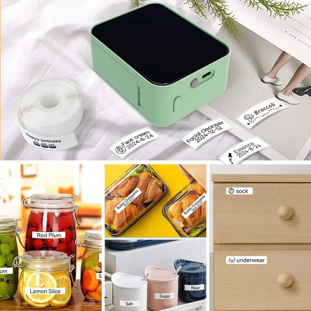 P15 Bluetooth Thermal Label Printer – Mini Portable Sticker Maker with Type C Rechargeable Battery