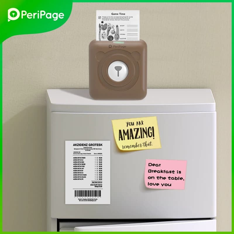 PeriPage A6 Pocket Thermal Printer – 304dpi Mini Photo, Label & Sticker Printer with USB Charging