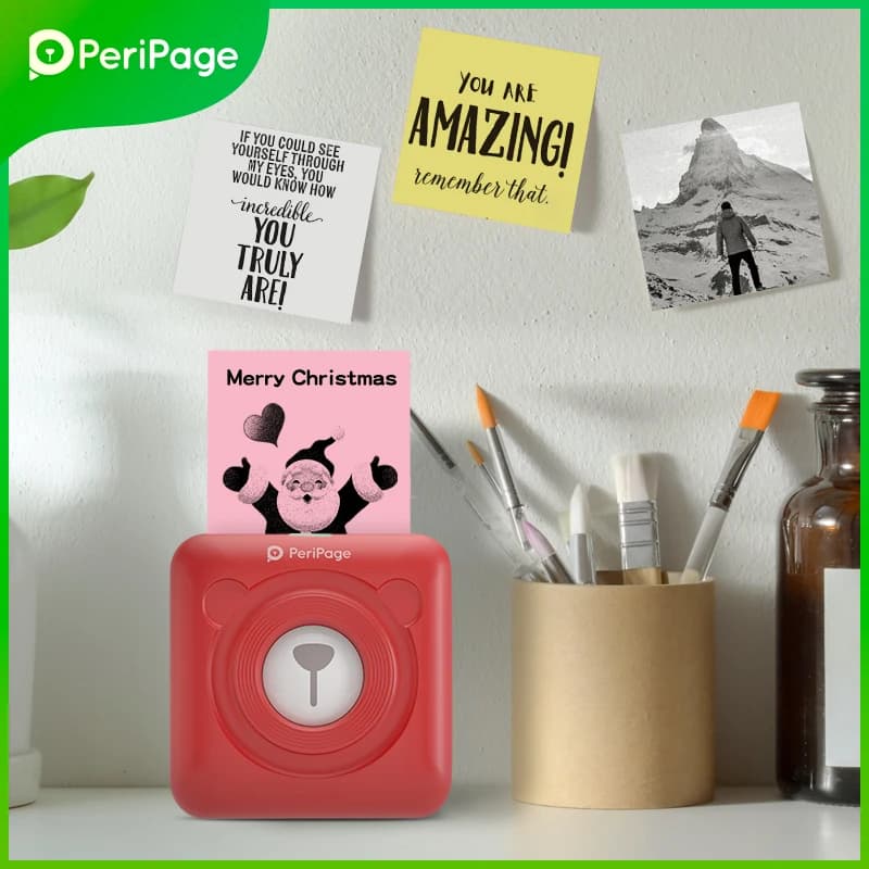 PeriPage A6 Pocket Thermal Printer – 304dpi Mini Photo, Label & Sticker Printer with USB Charging