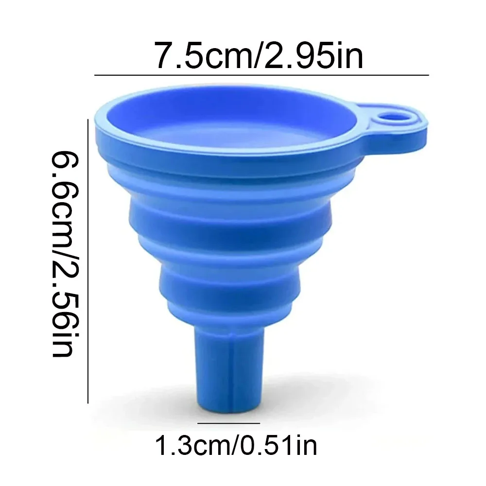 Collapsible Silicone Car Funnel – Flexible Foldable Funnel for Oil, Coolant & Fluid Filling