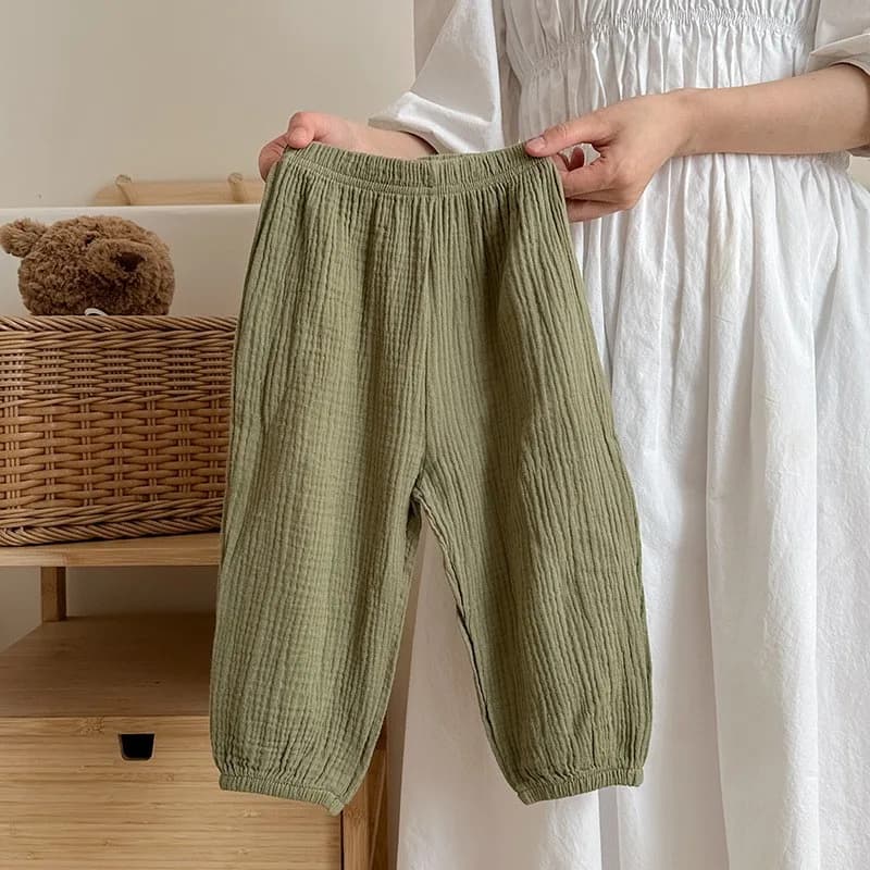 Kids Loose Summer Pants – Lightweight Solid Color Trousers for Baby Girls & Children