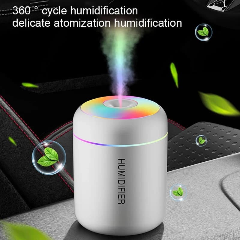 Mini USB Air Humidifier – Portable Cool Mist Aroma Diffuser with LED Light for Bedroom & Desktop