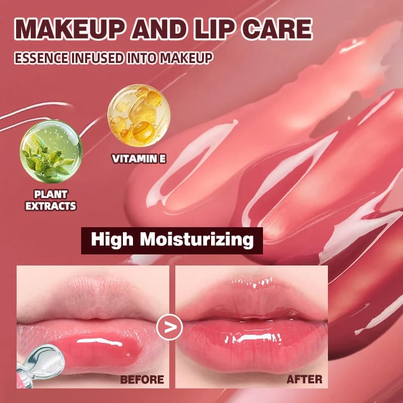 Moisturizing Lip Gloss – Hydrating Lip Lotion Essence for Soft, Glossy & Fuller Looking Lips