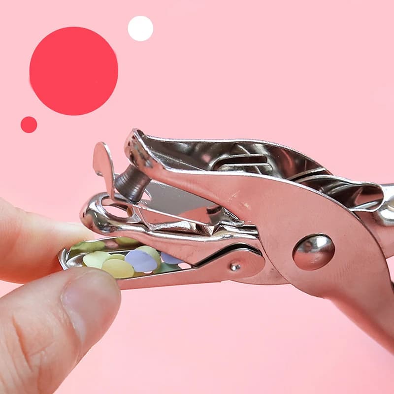 3/6mm Round Hole Paper Punch – Manual Metal Punching Tool for Loose Leaf Books, Documents & Crafts