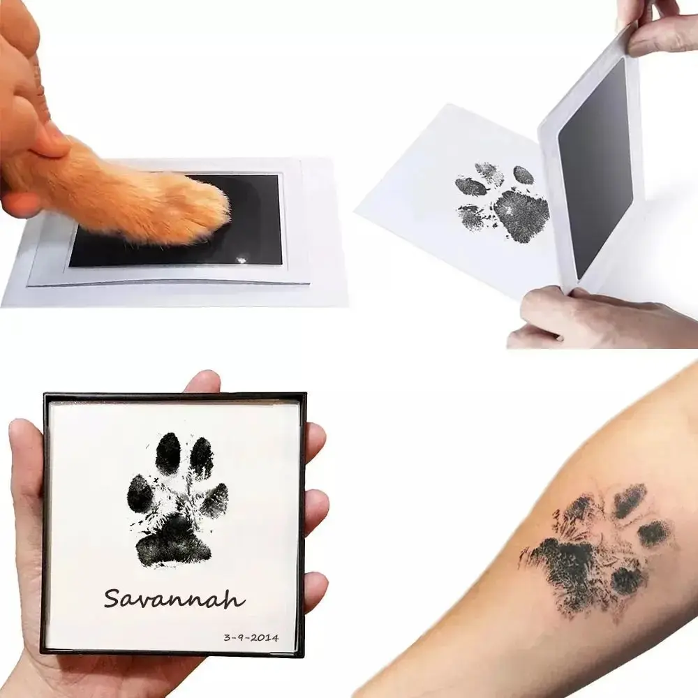 Pet Paw Print Keepsake Kit – Inkless Dog & Cat Paw and Nose Print Impression Pad