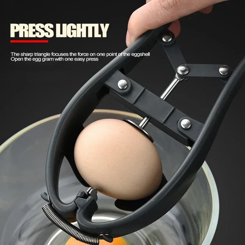 Stainless Steel Egg Opener & Separator – Manual Eggshell Cracker with Egg White Separator