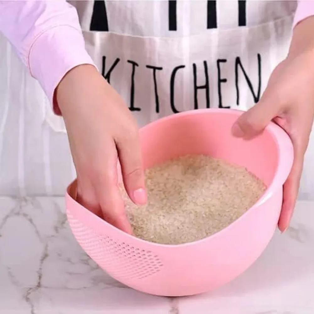 Multifunctional Rice & Vegetable Washing Basket – Fruit, Pasta & Food Rinsing Drain Colander