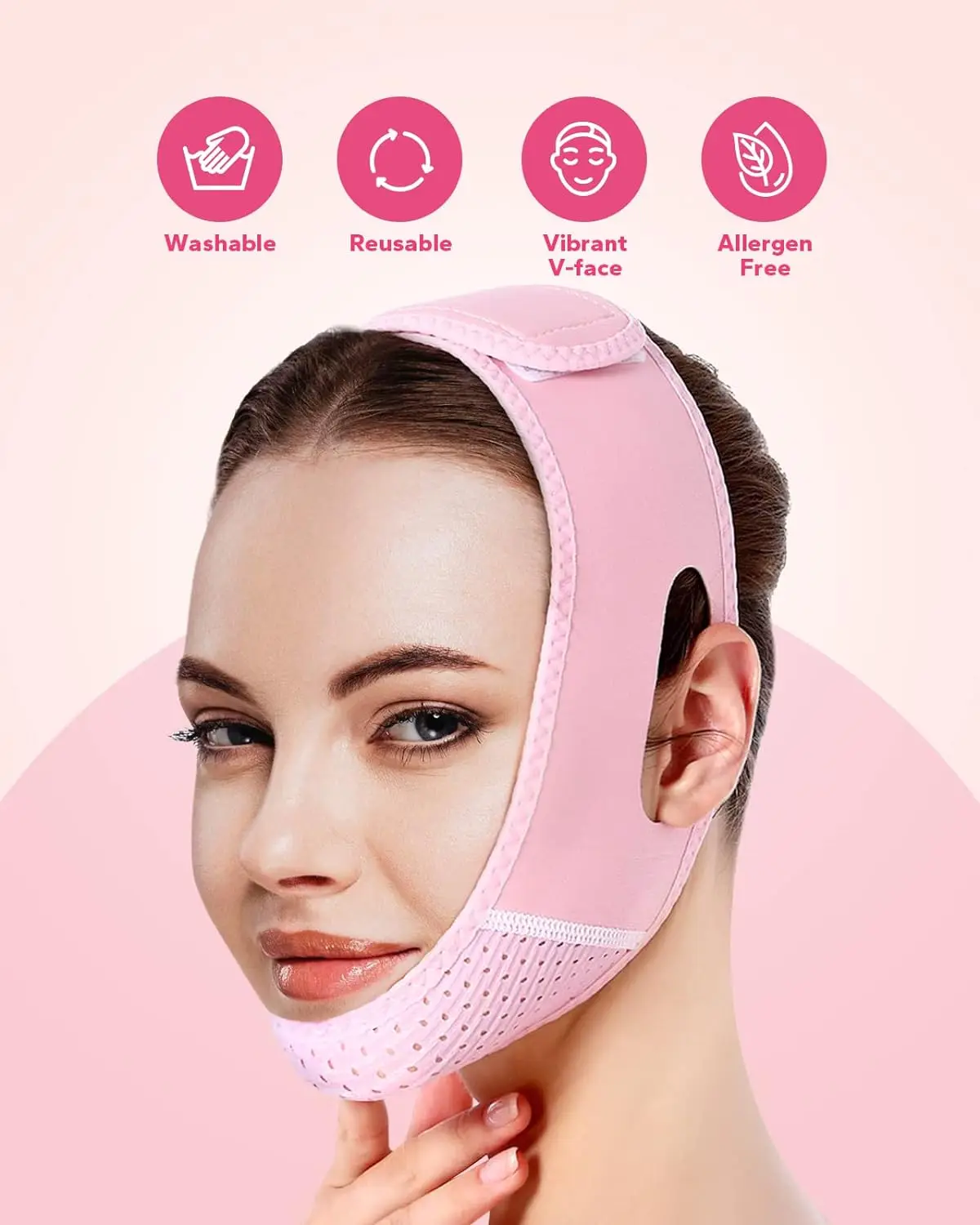 Reusable V Line Face Strap – Adjustable Chin Support Mask for Jawline & Facial Contouring