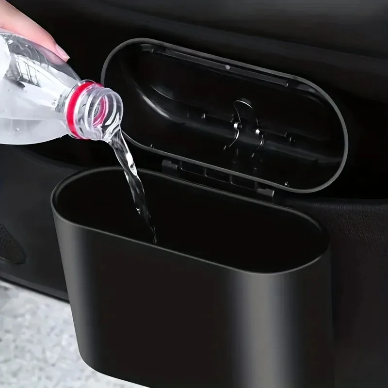 Mini Car Trash Can with Garbage Bags – Compact Leak-Proof ABS Car Waste Bin for Easy Cleaning