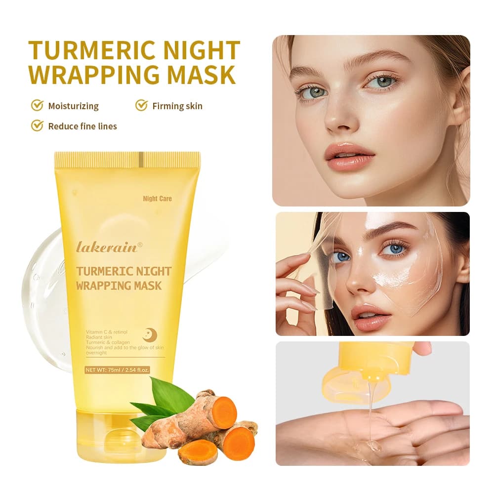 Lakerain Collagen Night Wrapping Mask 75ml – Hydrating Peel Off Overnight Facial Mask for Firm & Radiant Looking Skin