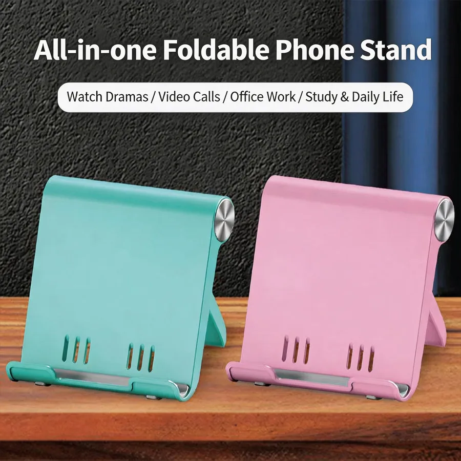 Foldable Adjustable Phone & Tablet Stand – Multi-Angle Portable Desktop Holder for Smartphones & Tablets