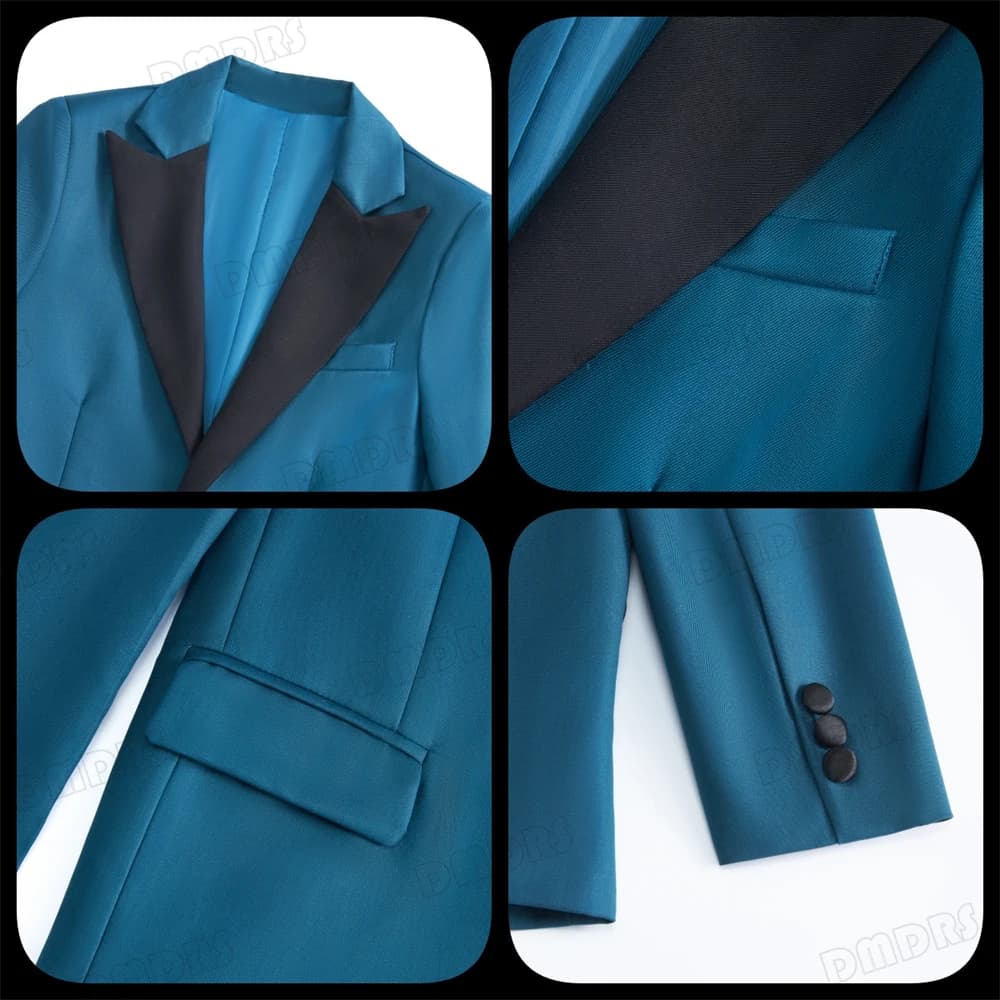 Boys 4-Piece Formal Suit Set – Blazer, Vest, Pants & Bow Tie for Weddings & Special Events