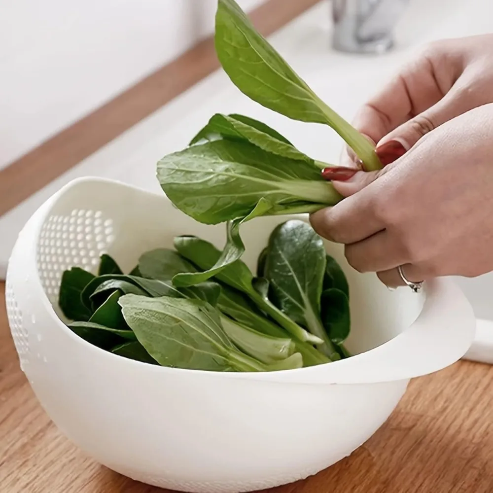 Multifunctional Rice & Vegetable Washing Basket – Fruit, Pasta & Food Rinsing Drain Colander