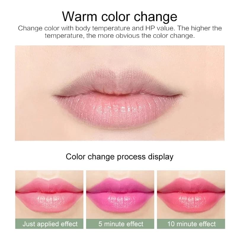 Color Changing Green Lipstick with Aloe Vera 3.5g – Moisturizing Lip Tint