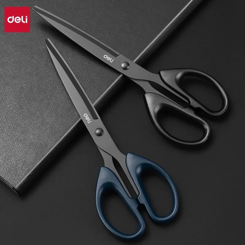 DELI Professional Office Scissors 180mm – Heavy Duty Stainless Steel Scissors for Paper, Craft & Office Use