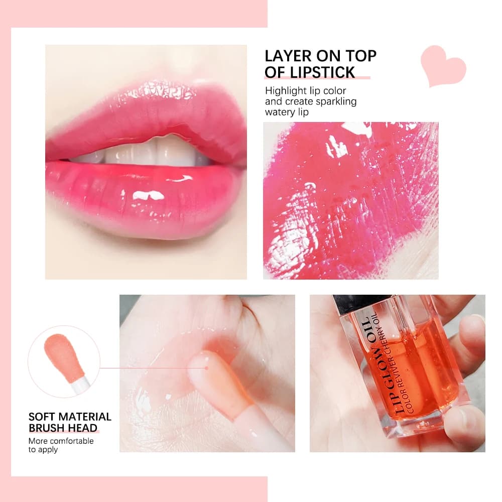 Hydrating Lip Oil 6ml – Tinted Lip Gloss Serum for Soft, Glossy & Moisturized Lips