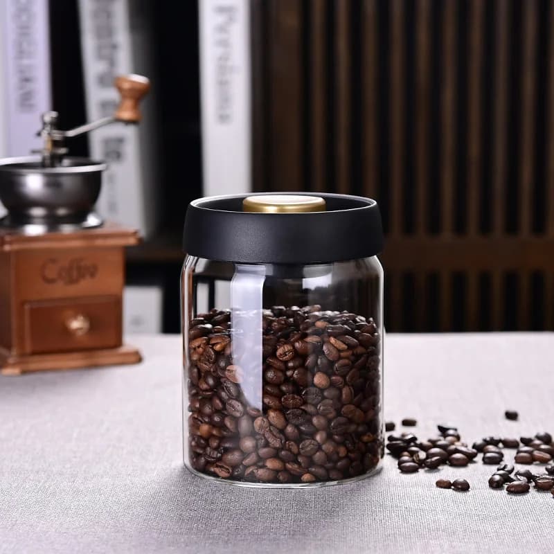 Airtight Glass Storage Jar with Silicone Seal – 900ml/1200ml Kitchen Food Container for Coffee, Tea & Spices