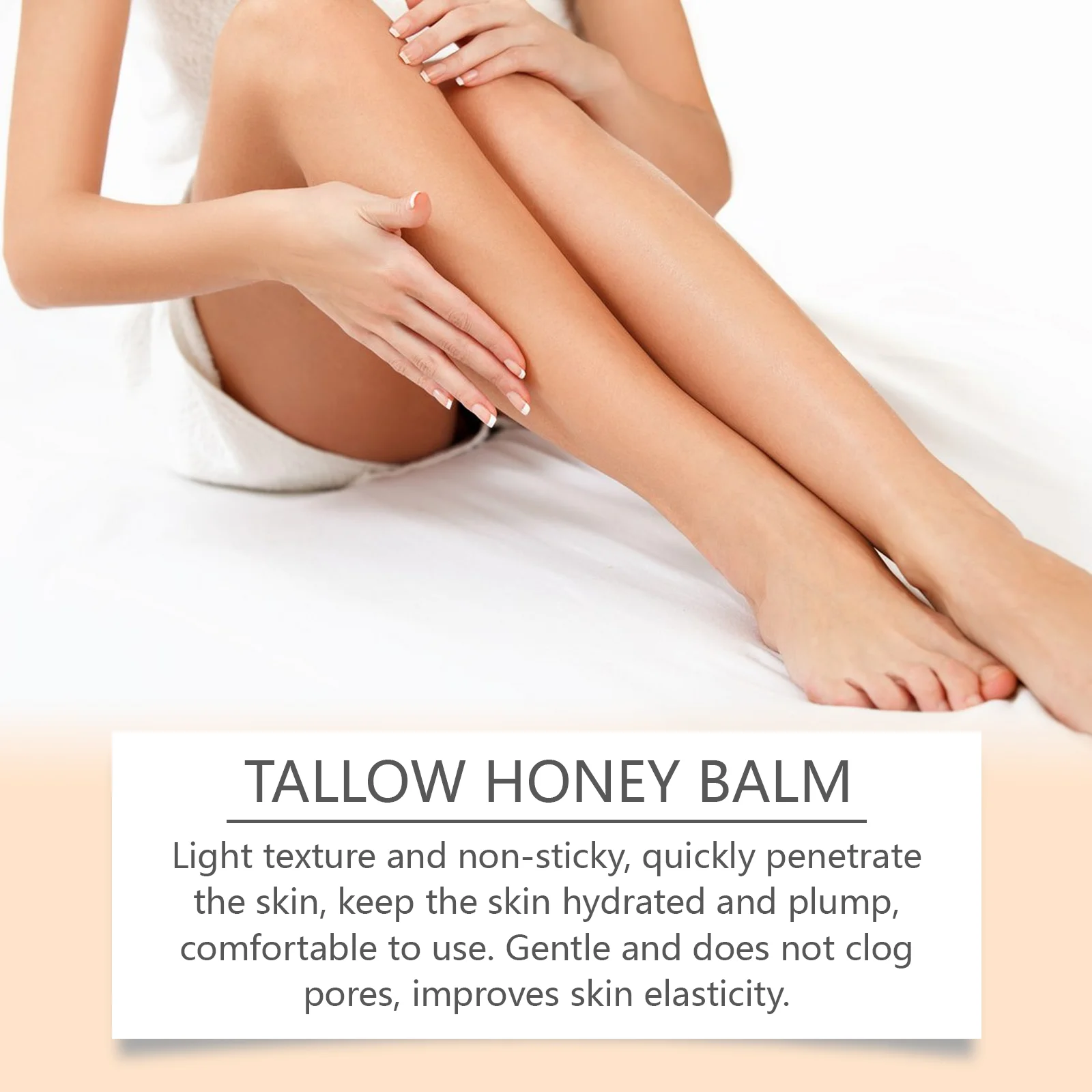 Whipped Beef Tallow Honey Balm – Hydrating Face & Body Moisturizer for Soft, Smooth-Looking Skin