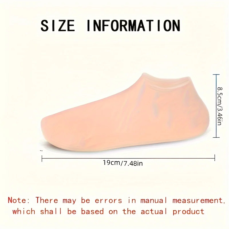 Silicone Moisturizing Foot Socks 2 Pack – Dry & Cracked Heel Care Socks for Soft, Smooth Feet