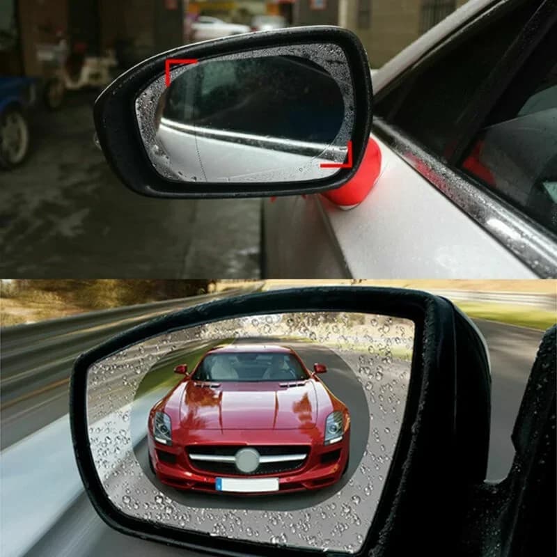 2PCS Car Rearview Mirror Rainproof Film – Anti-Fog Side Mirror Protective Sticker for Clearer Visibility