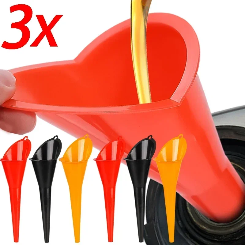 3-Piece Universal Car Fluid Funnel Set – Anti-Splash Funnels for Fuel, Oil, Coolant & Water