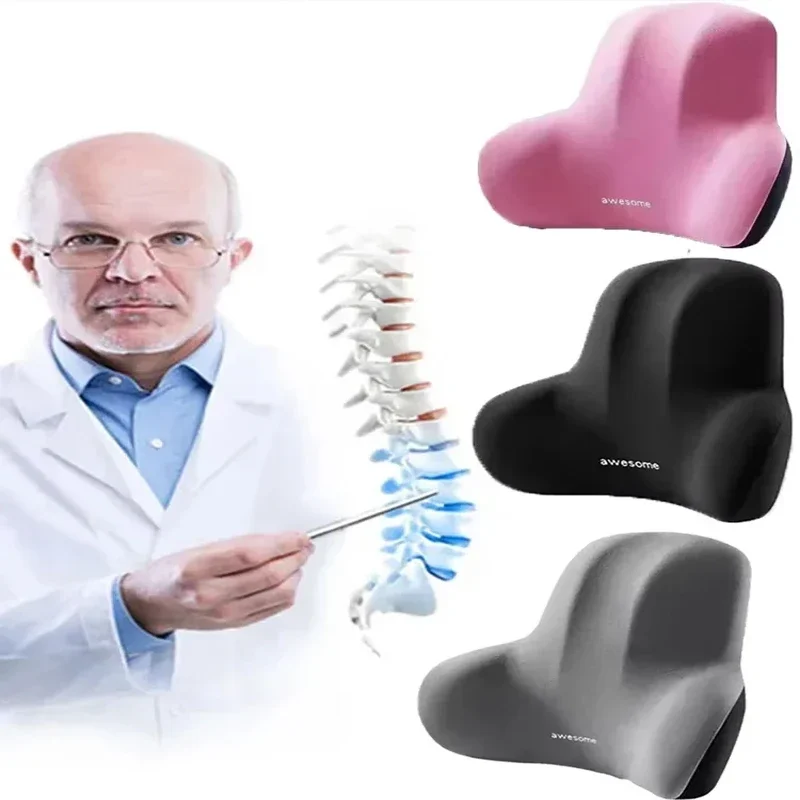 Memory Foam Car Lumbar & Headrest Cushion – Breathable Neck & Back Support Pillow for Driving