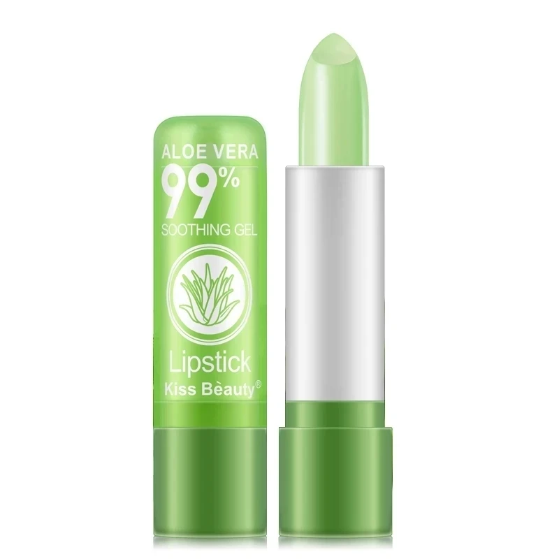 Color Changing Green Lipstick with Aloe Vera 3.5g – Moisturizing Lip Tint