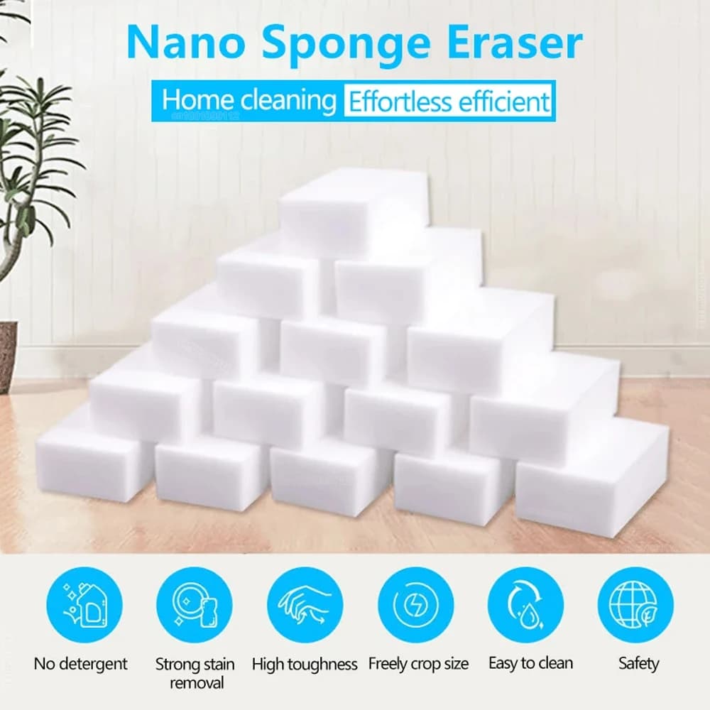 Melamine Magic Cleaning Sponge 10/20/50pcs – Household Kitchen Stain & Mark Eraser