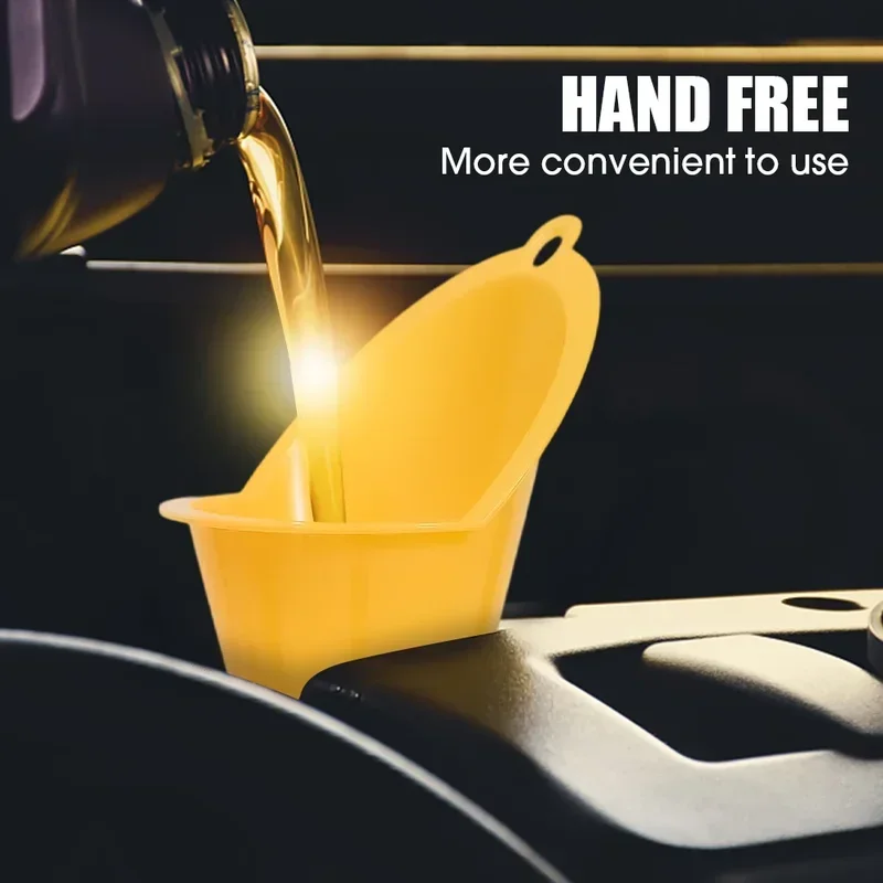3-Piece Universal Car Fluid Funnel Set – Anti-Splash Funnels for Fuel, Oil, Coolant & Water