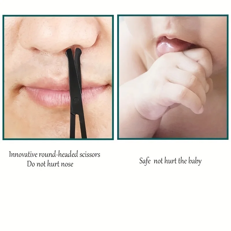 Precision Nose Hair Scissors – Round Tip Facial Grooming Trimmer for Nose, Ear, Eyebrow & Beard Hair
