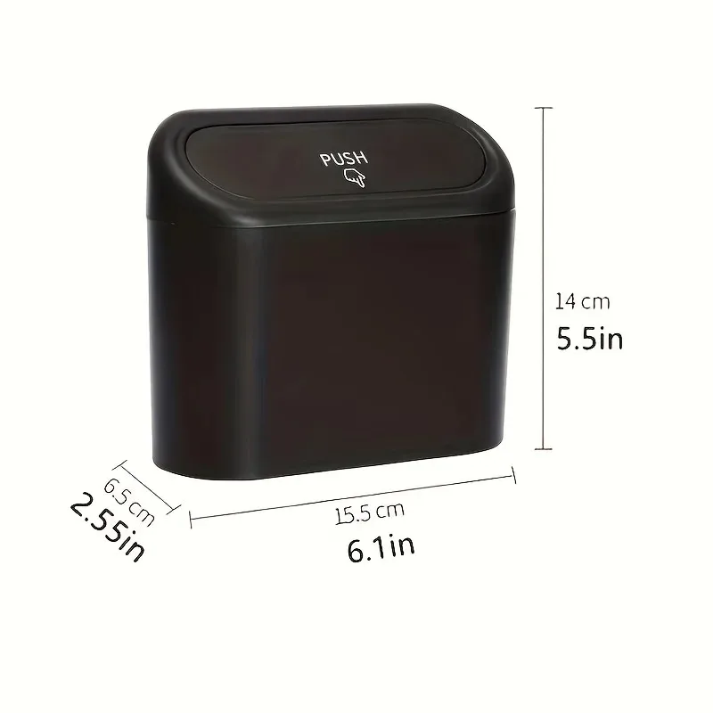 Mini Car Trash Can with Garbage Bags – Compact Leak-Proof ABS Car Waste Bin for Easy Cleaning