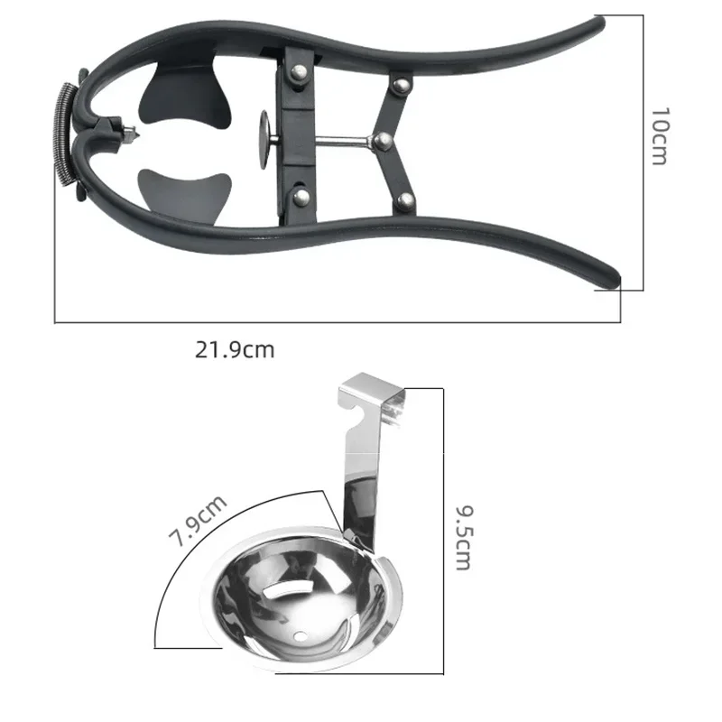 Stainless Steel Egg Opener & Separator – Manual Eggshell Cracker with Egg White Separator