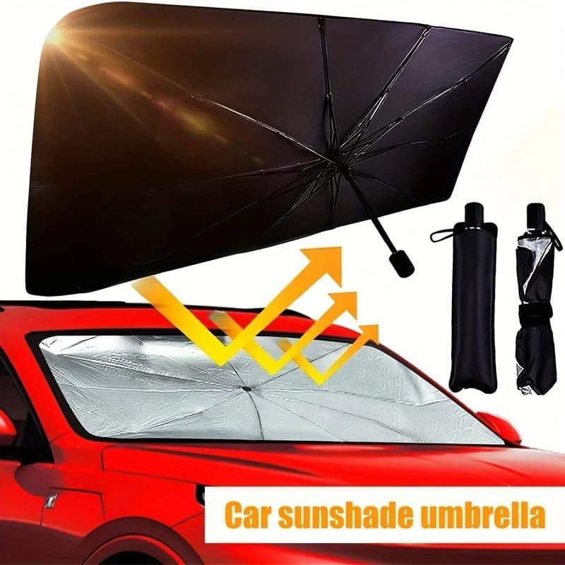 Car Sunshade Umbrella – Reflective UV Protection & Heat-Reducing Foldable Windshield Cover