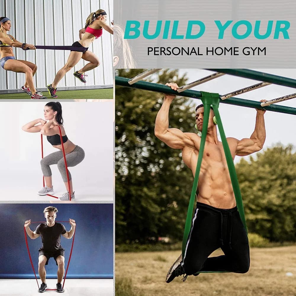 4-Piece Pull Up Resistance Bands Set – Elastic Workout Bands for Strength Training, Fitness & Assisted Pull Ups