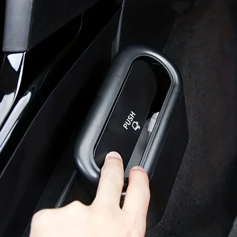 Mini Car Trash Can with Garbage Bags – Compact Leak-Proof ABS Car Waste Bin for Easy Cleaning
