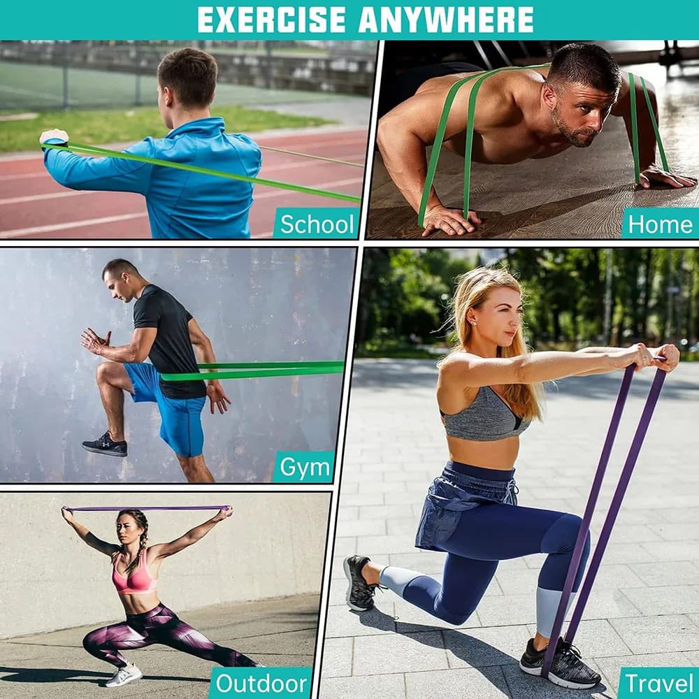 4-Piece Pull Up Resistance Bands Set – Elastic Workout Bands for Strength Training, Fitness & Assisted Pull Ups
