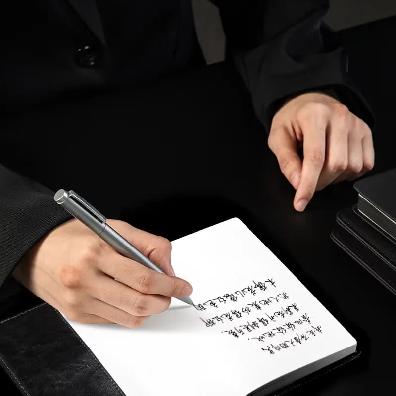 DELI Premium Metallic Signature Pens 0.5mm – Gold & Silver Gel Ink Pens for Certificates, Awards & Menus