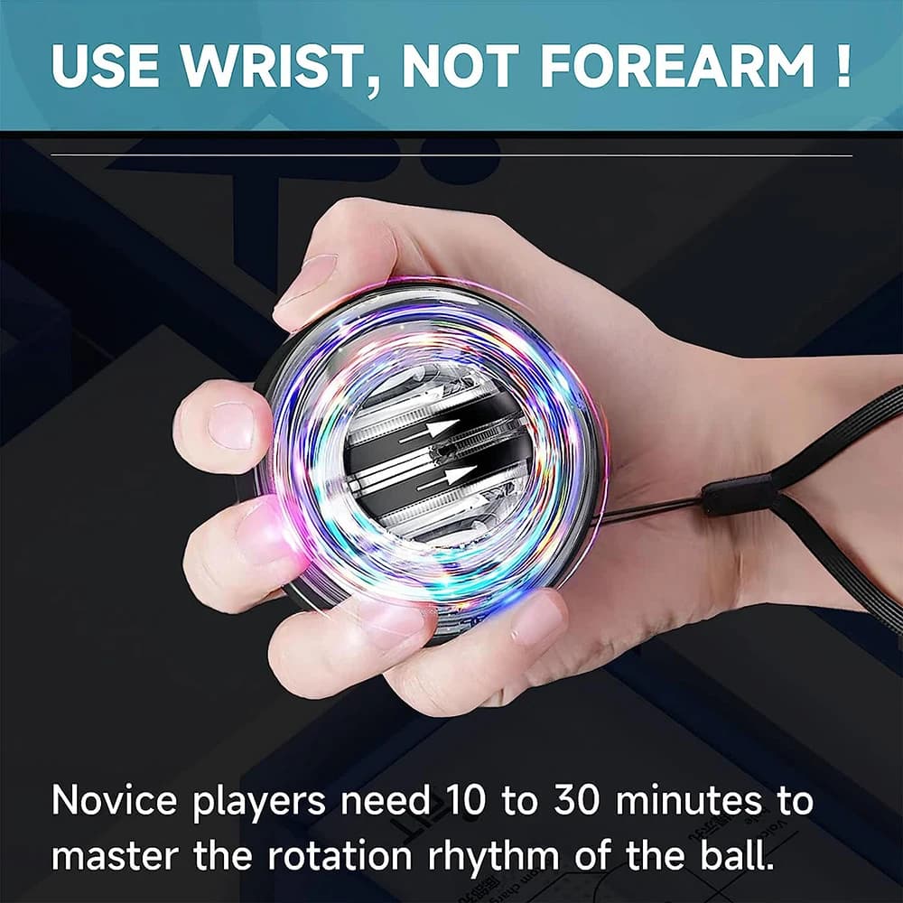 Auto Start Gyro Wrist Ball – Forearm & Wrist Strengthener for Home Fitness and Training