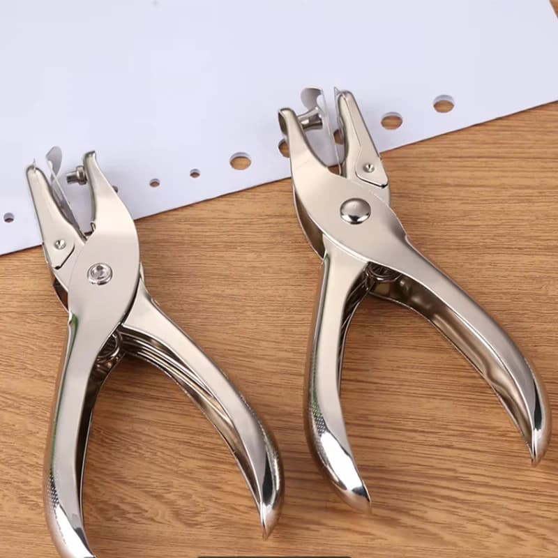 3/6mm Round Hole Paper Punch – Manual Metal Punching Tool for Loose Leaf Books, Documents & Crafts
