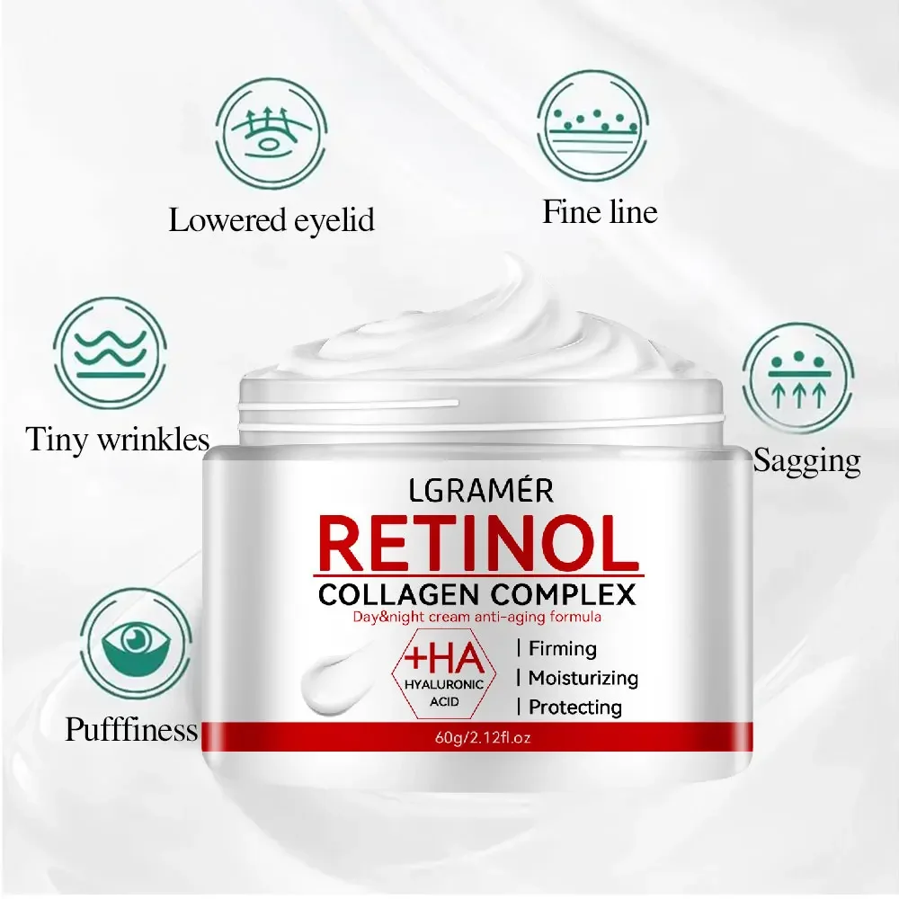 Retinol Moisturizing Face Cream – Firming & Hydrating Facial Cream with Vitamin C for Smoother Looking Skin