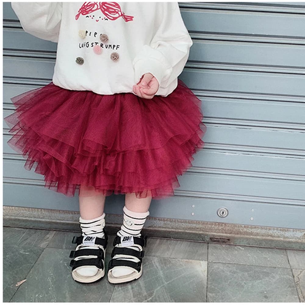 Girls Black Tutu Skirt – Fluffy Tulle Princess Pettiskirt for Ballet, Birthday & Parties Ages 1–7