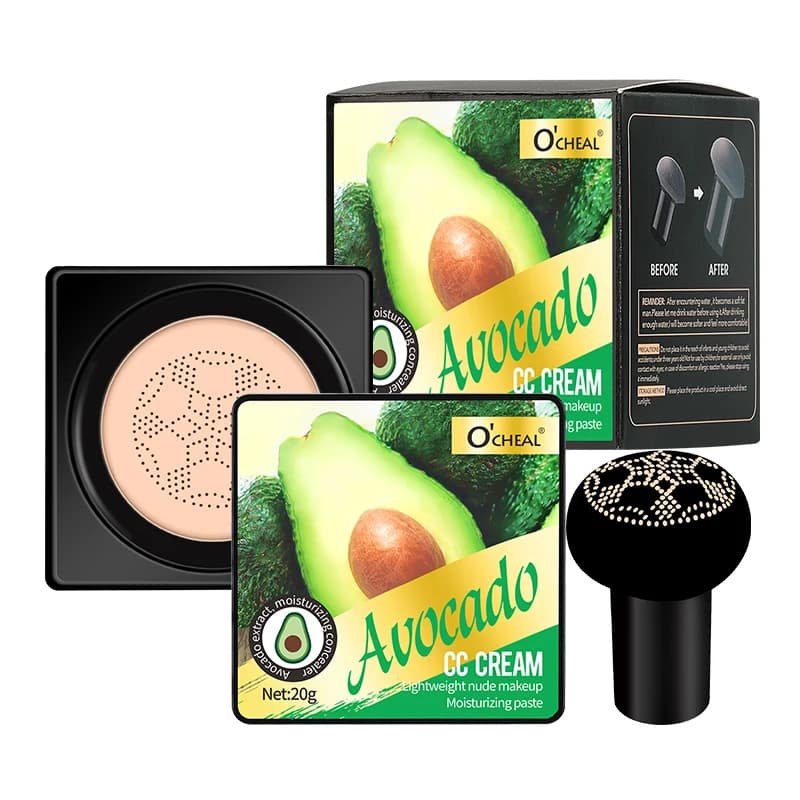 OCHEAL Mushroom Head BB Cream Foundation – Cushion Makeup Base with Concealer & Mushroom Puff