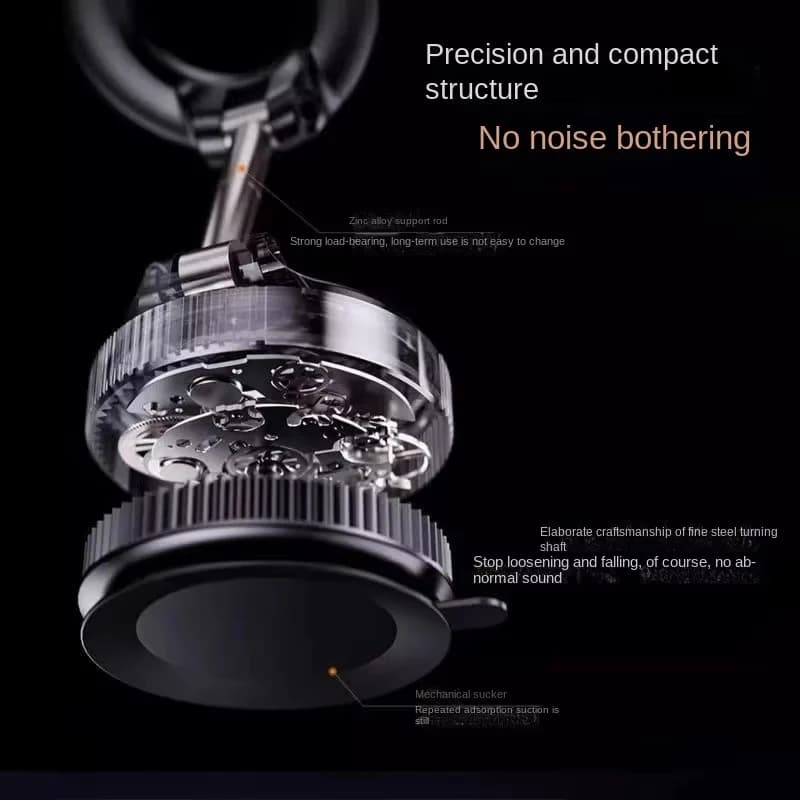 Electric Vacuum Magnetic Car Phone Holder – Foldable Strong-Suction Mount for iPhone & Smartphones