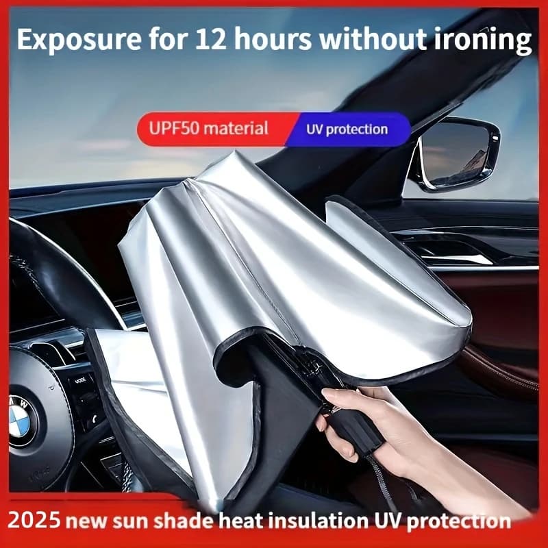 Car Sunshade Umbrella – Reflective UV Protection & Heat-Reducing Foldable Windshield Cover