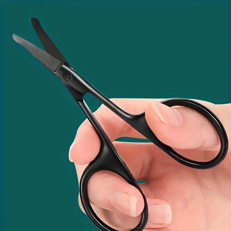 Precision Nose Hair Scissors – Round Tip Facial Grooming Trimmer for Nose, Ear, Eyebrow & Beard Hair