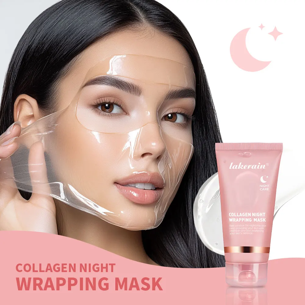 Lakerain Collagen Night Wrapping Mask 75ml – Hydrating Peel Off Overnight Facial Mask for Firm & Radiant Looking Skin