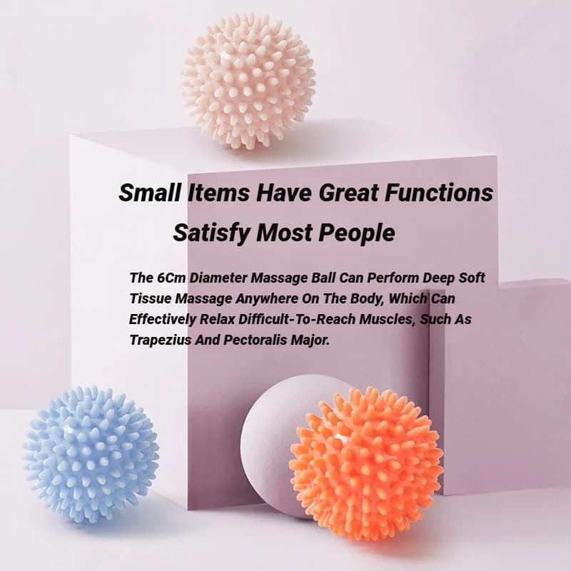6cm Massage Ball – Portable PVC Muscle Massage Ball for Deep Tissue Relaxation & Recovery