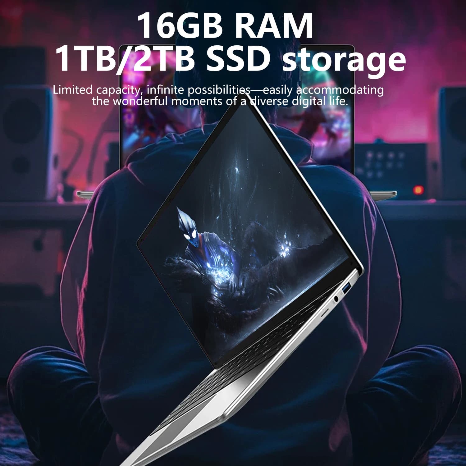 LENO 14.1-Inch Ultra Slim Laptop – 16GB RAM, 2TB SSD, Full HD Display & Windows 11