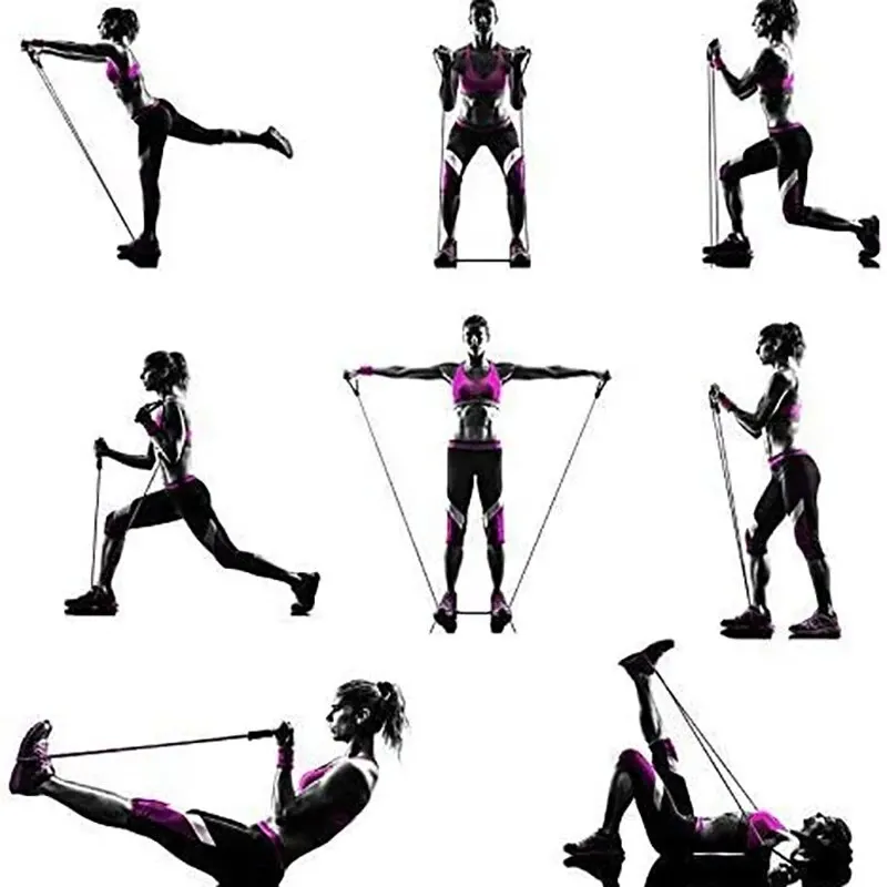 Resistance Bands with Handles – Home Workout Exercise Bands for Strength Training & Fitness